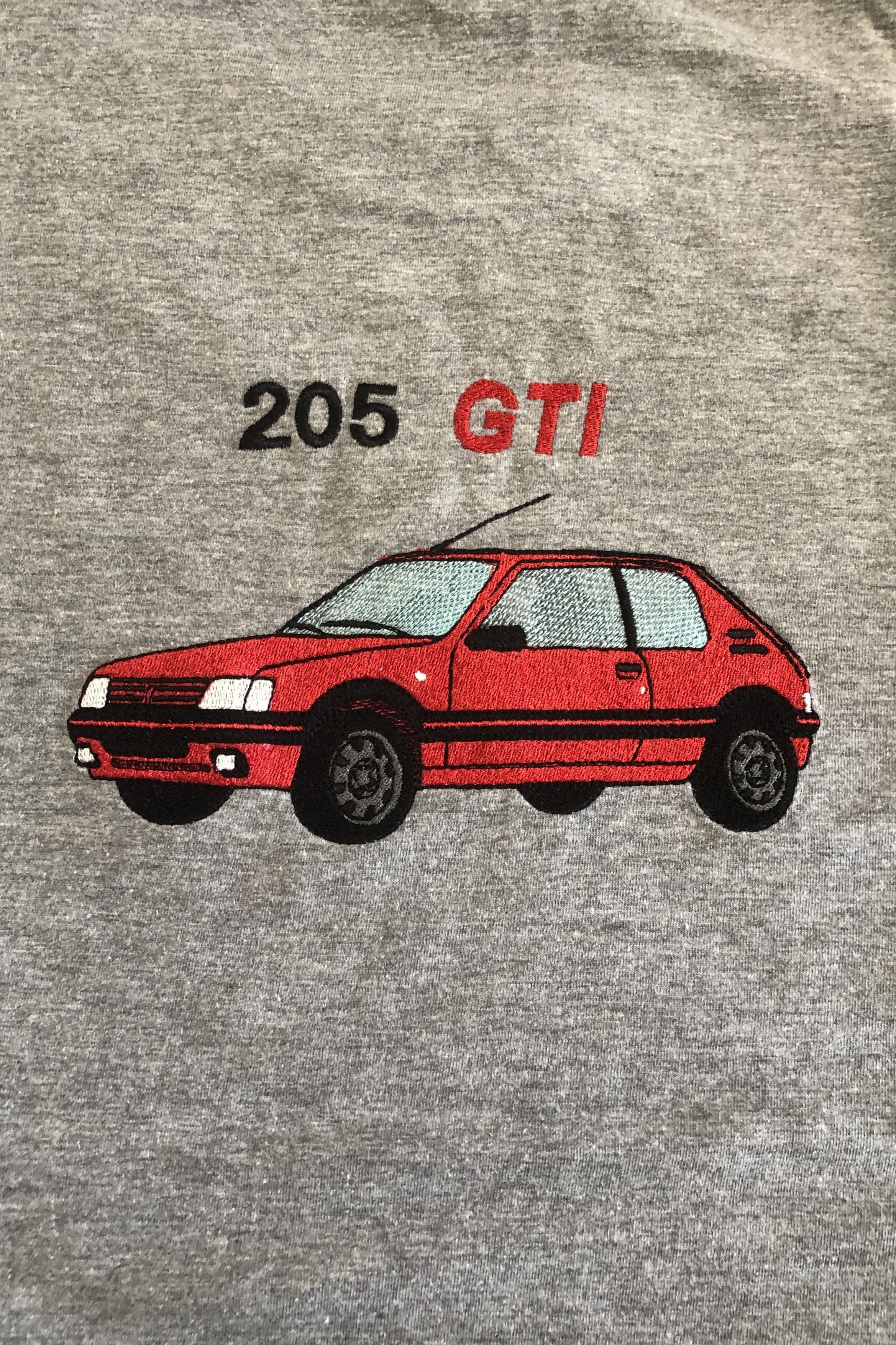 Tee-shirt unisexe brodé 205 GTI